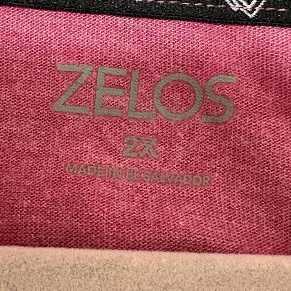 Zelos Plus Shirt Womens 2X Pink Crew Neck Long Sleeve Tunic Top Relaxed - Picture 4 of 5